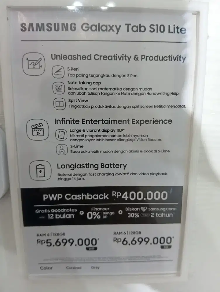 Promo cicilan ringan Tab S10 Lite