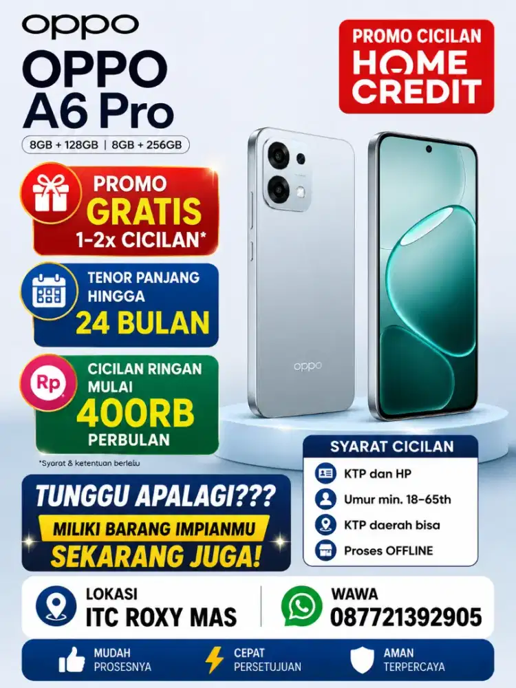 Promo cicilan Oppo A6pro