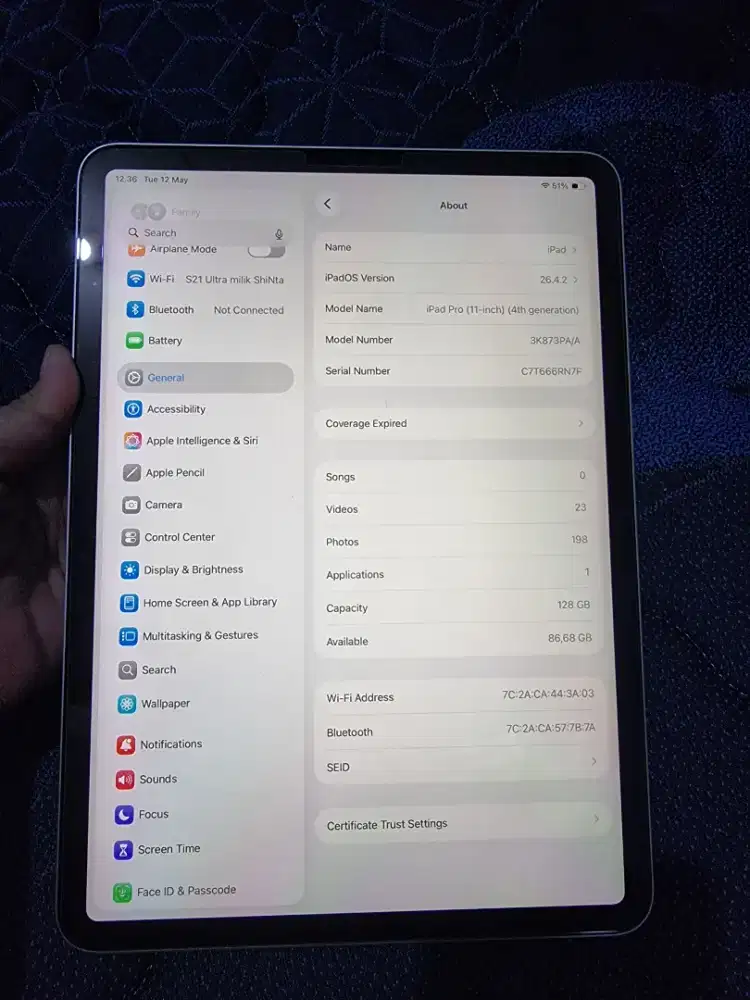 Ipad pro m2 128 ex ibox 11inch