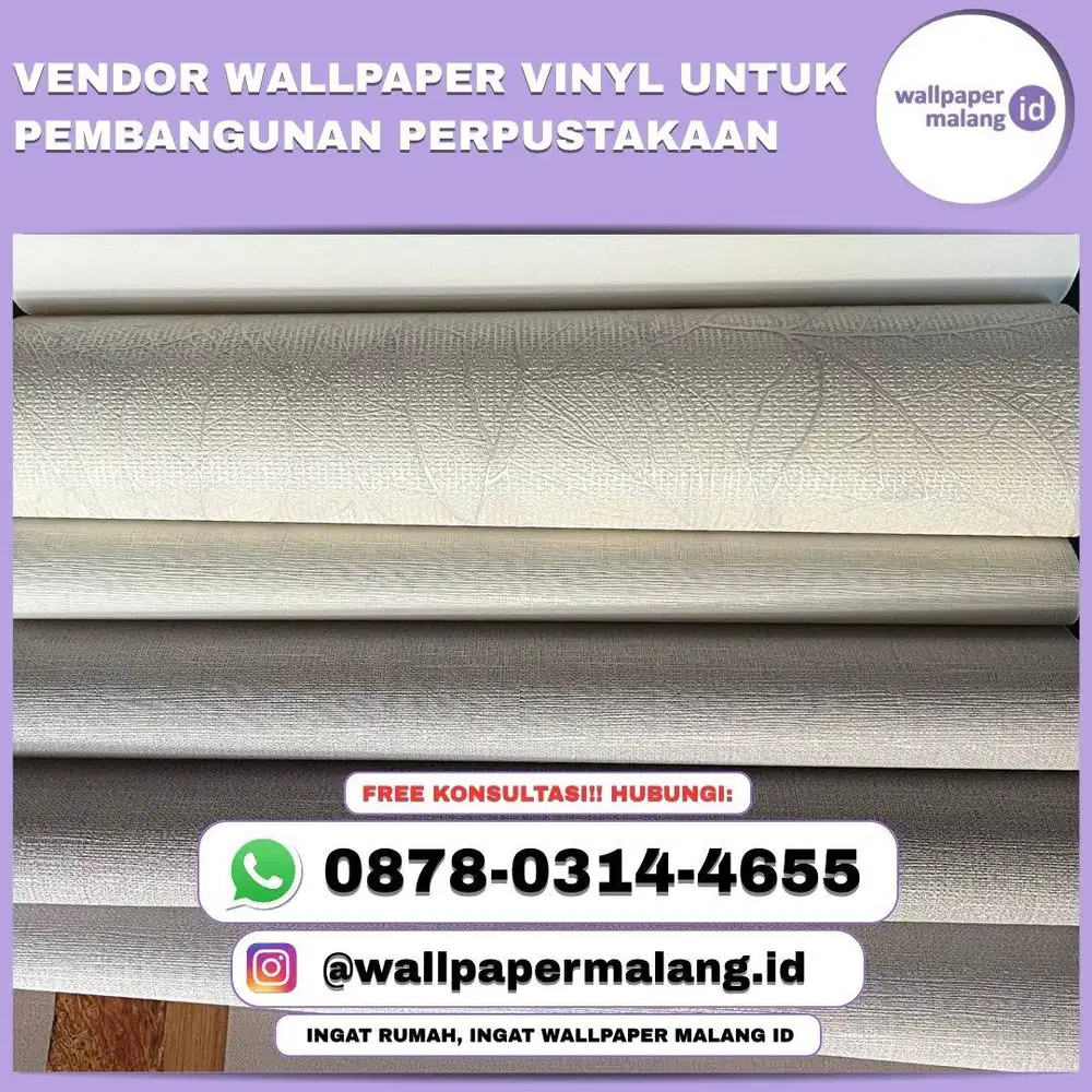 Vendor wallpaper vinyl untuk pembangunan perpustakaan