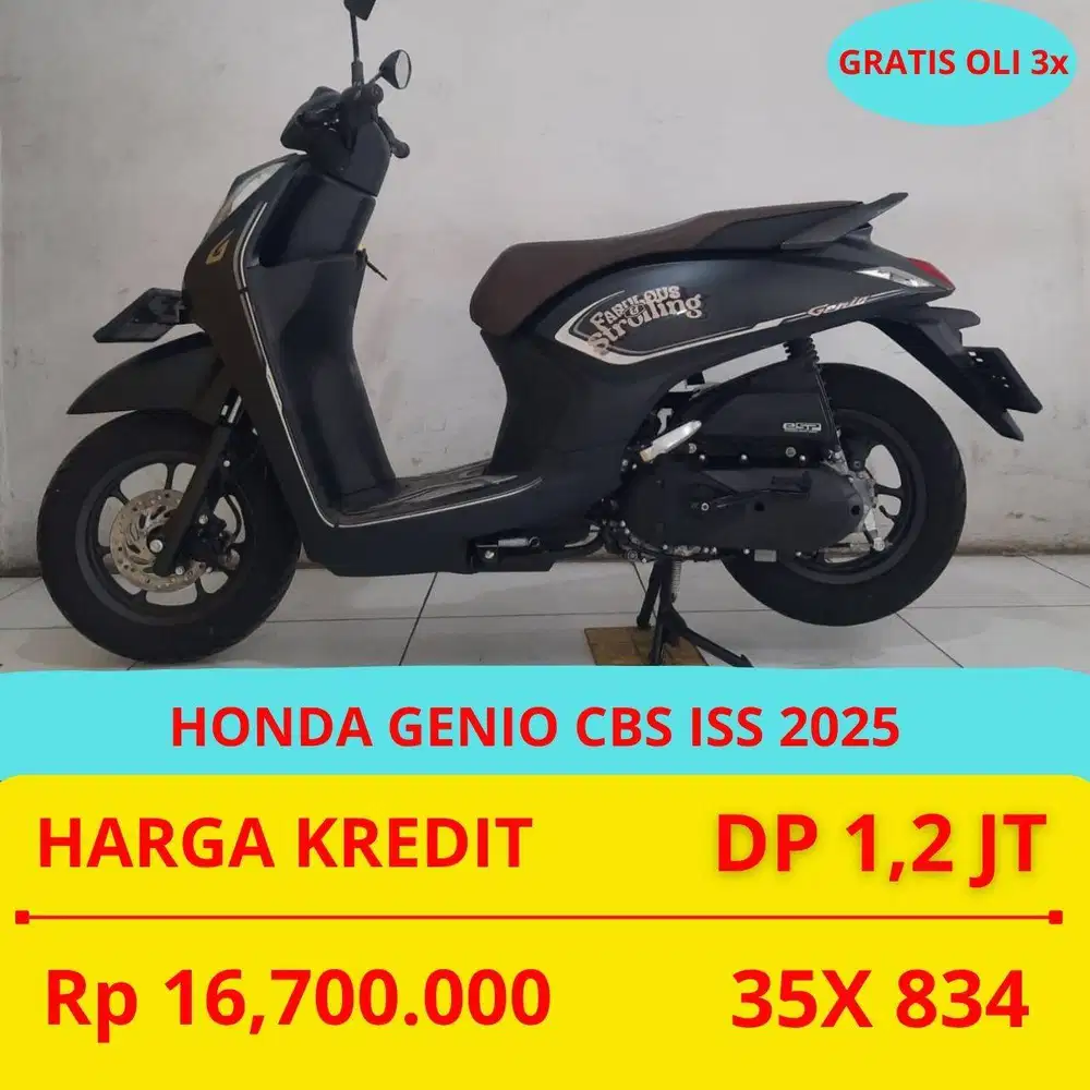 PROMO SUKSES MOTOR HONDA GENIO CBS ISS 2025 DP MURAH 1,2 JUTA GUYS