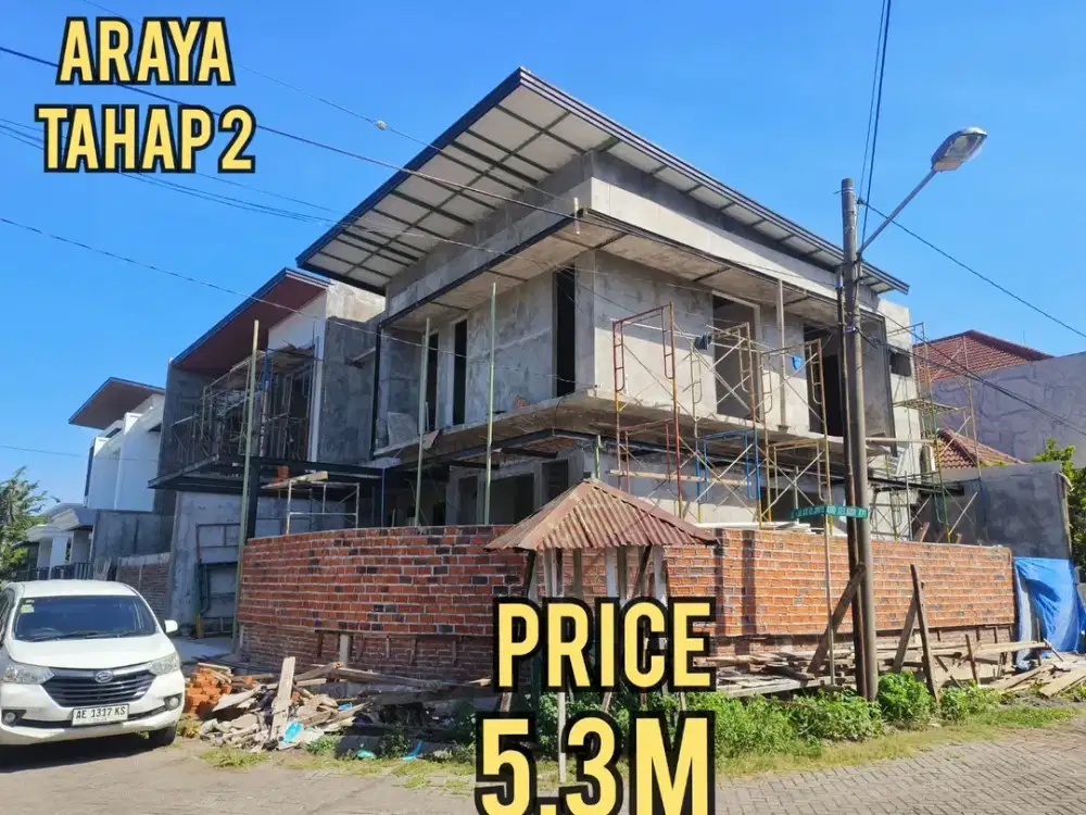 ‼️BARU GRESS‼️RUMAH HOOK MODERN TROPIS MEWAH ARAYA 2 GALAXY BUMI PERMAI SURABAYA TIMUR. DEKAT MERR, MANYAR, KLAMPIS, ITS, Dsb