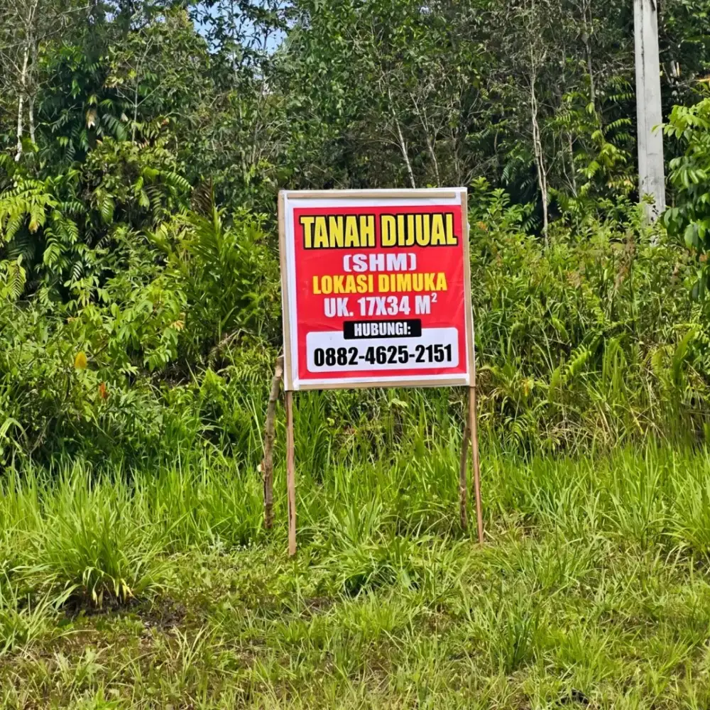 Jual Cepat Tanah Pinggir Jalan Gubernur Syarkawi, Gambut