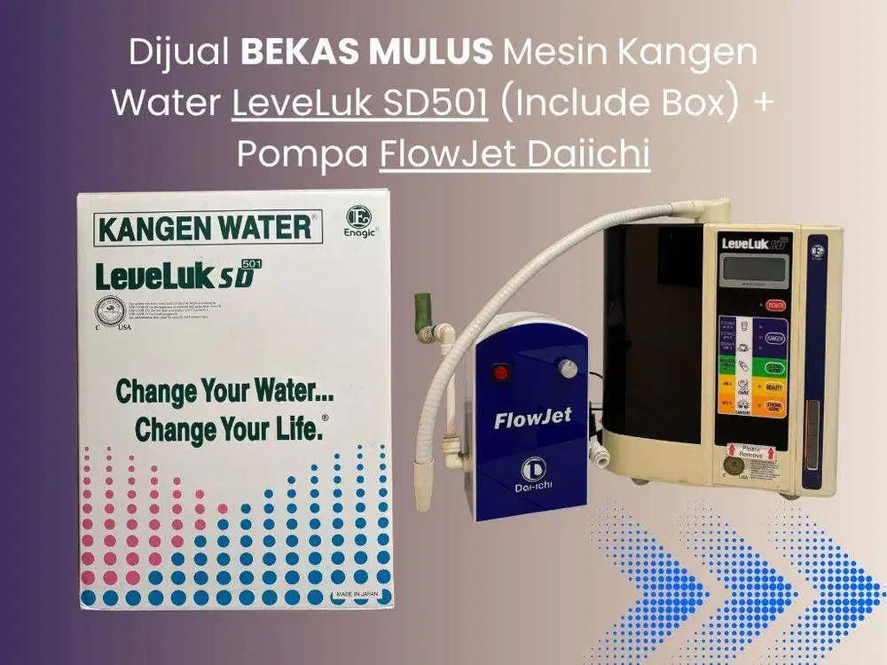 Mesin Kangen Water Enagic LeveLuk SD501 Bekas Mulus + Pompa FlowJet