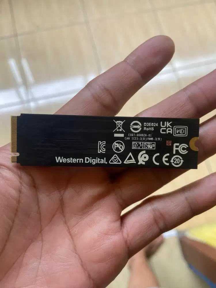 SSD NVME M.2 512 GB Merk WD