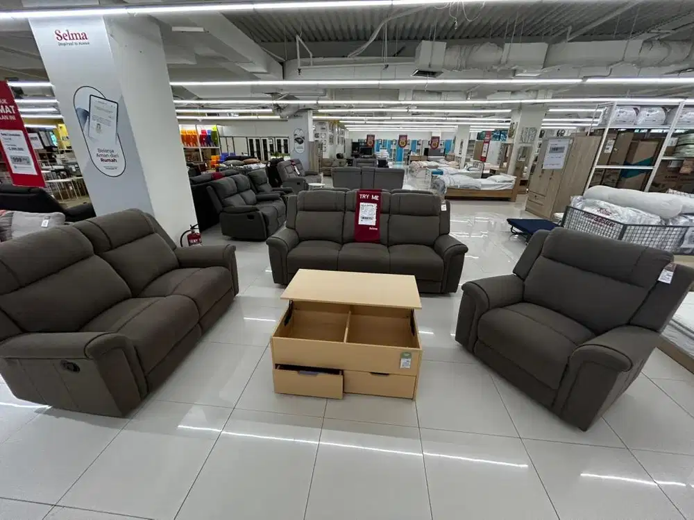 PROMO SOFA SET RECLINER MEWAH