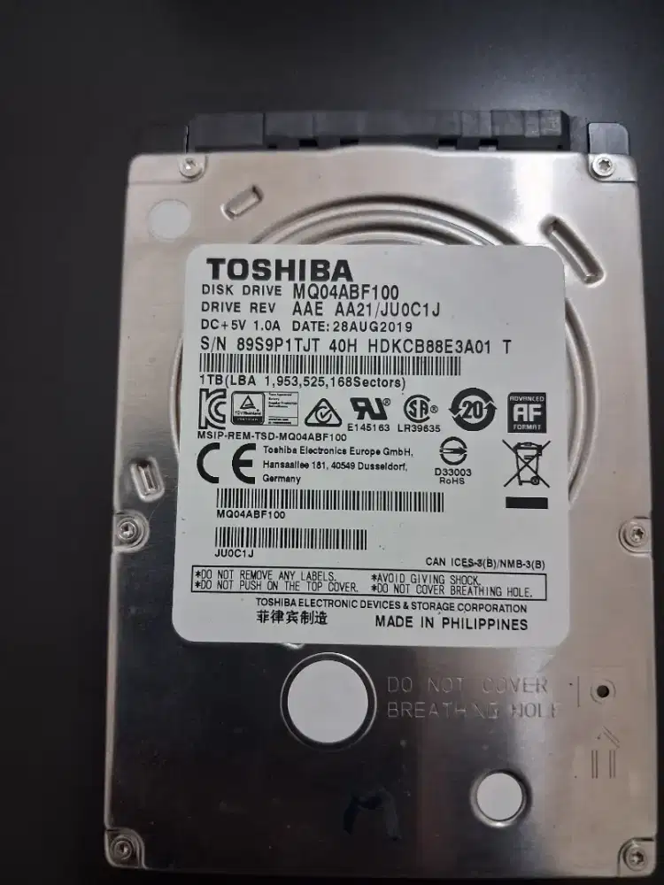 Hardisk Laptop 1TB slim