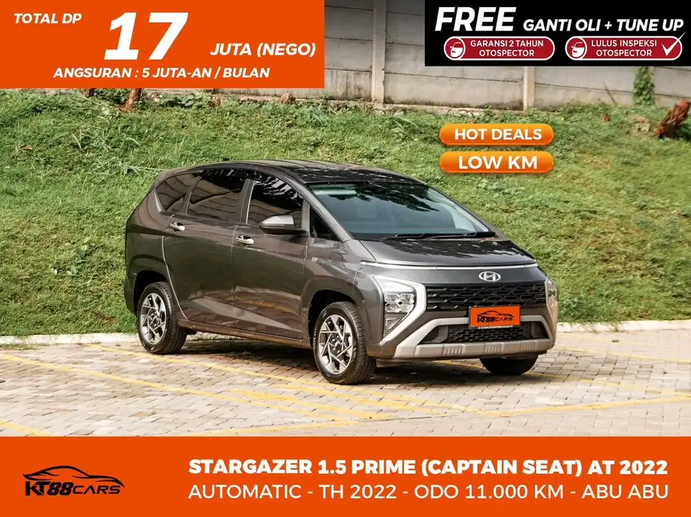 [BERGARANSI] HYUNDAI STARGAZER 1.5 PRIME MATIC CAPTAIN SEAT THN 2022