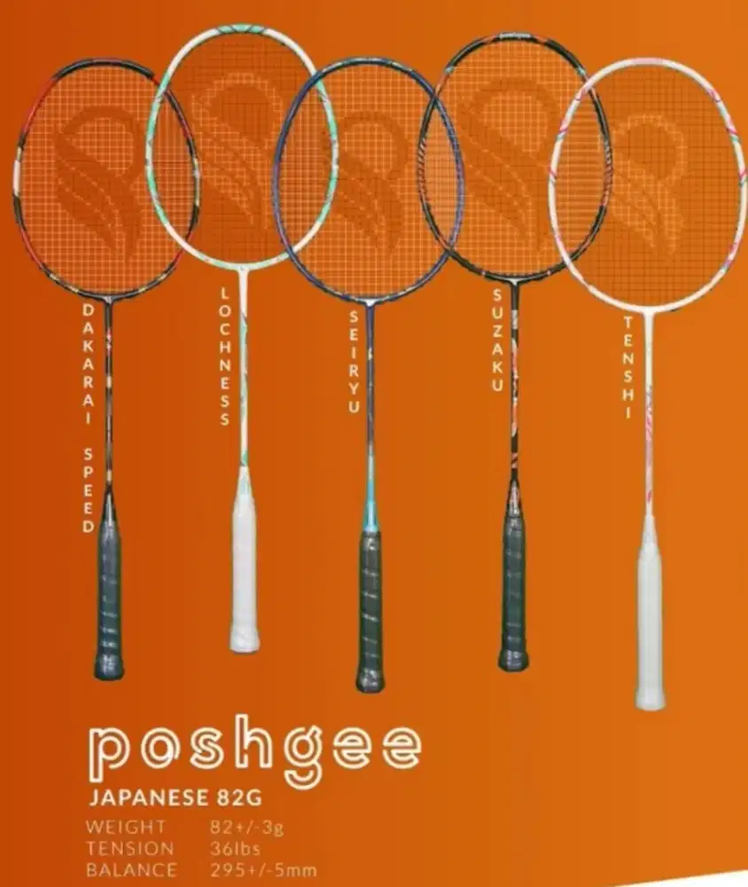 Di jual raket sepasang posghee dan yonex