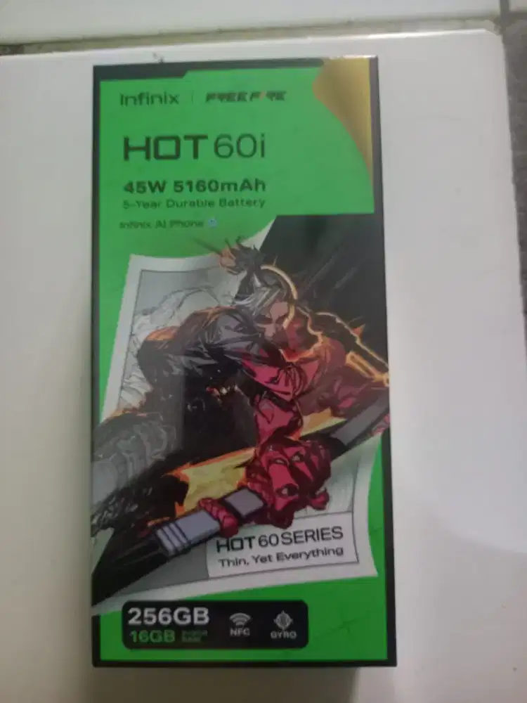 Hp baru Infinix hot 60i (8+8) 256gb