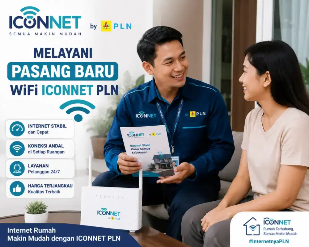 Melayani pasang baru wifi Iconnet Pln