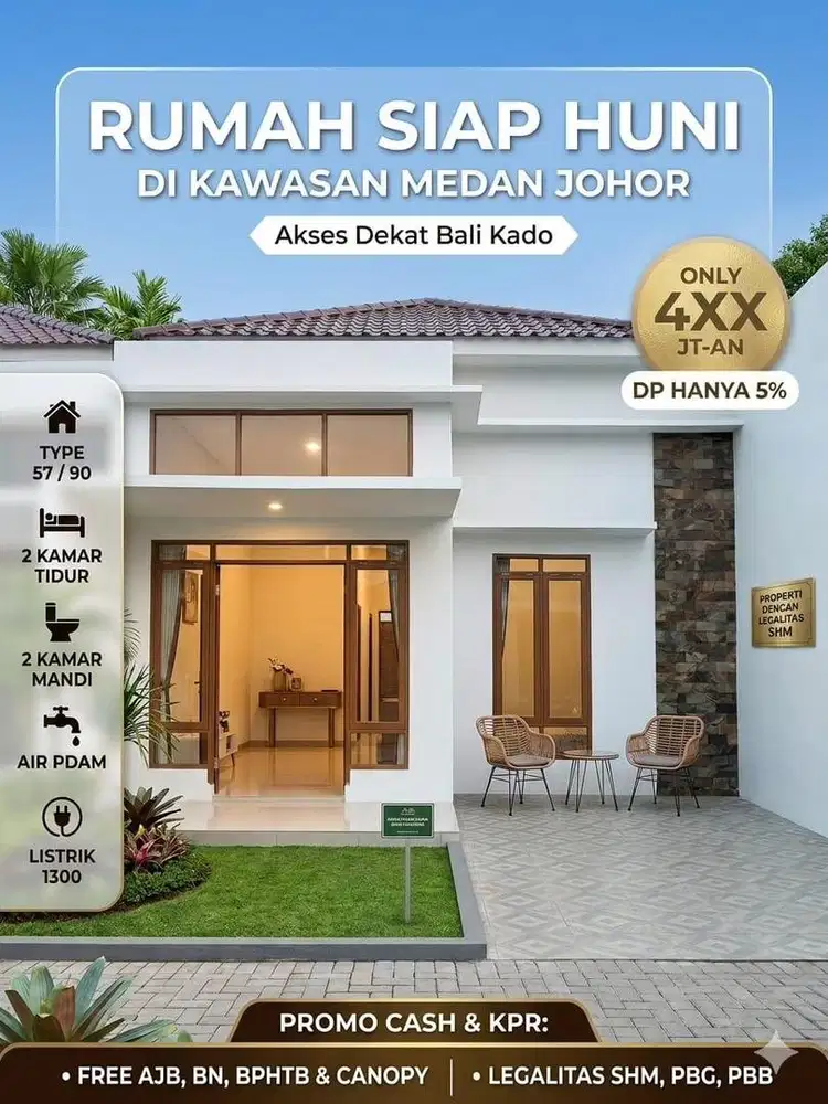 HANYA 460JT FREE AJB, BN,, BPHTB,, CANOPY CARPORT MEDAN JOHOR