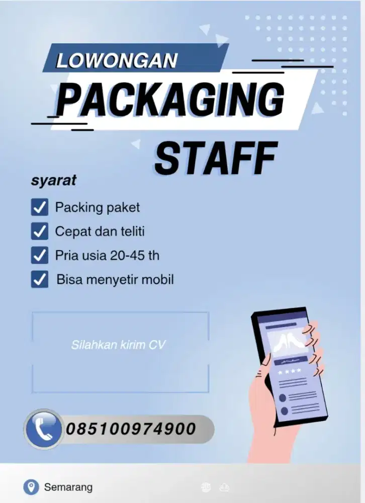 Lowongan Pekerjaan untuk bagian packing