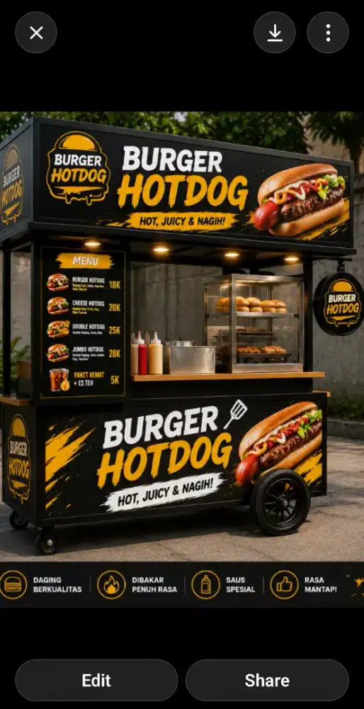 Jaga Gerobak Burger - Kalideres