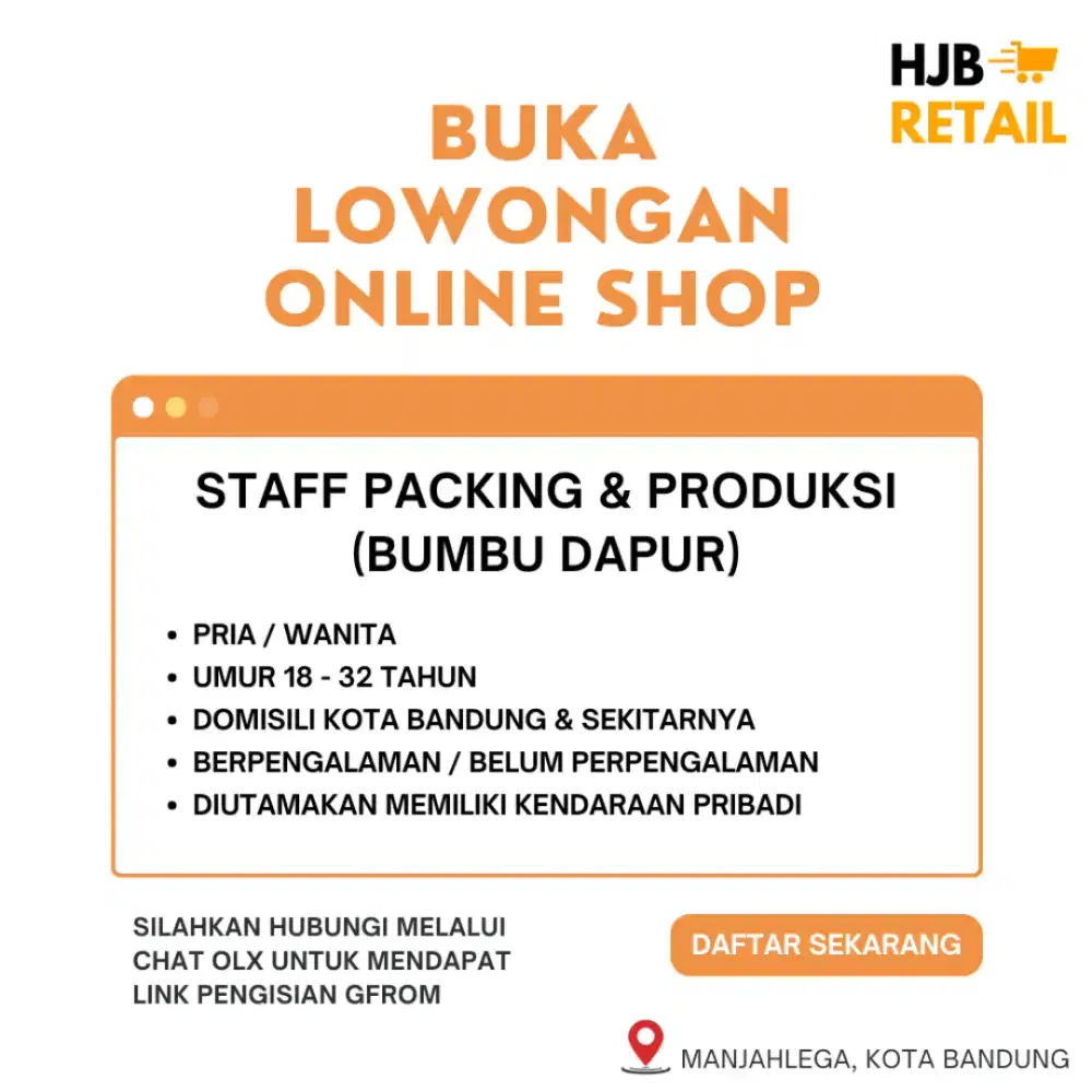 DIBUKA LOWONGAN PACKING & PRODUKSI