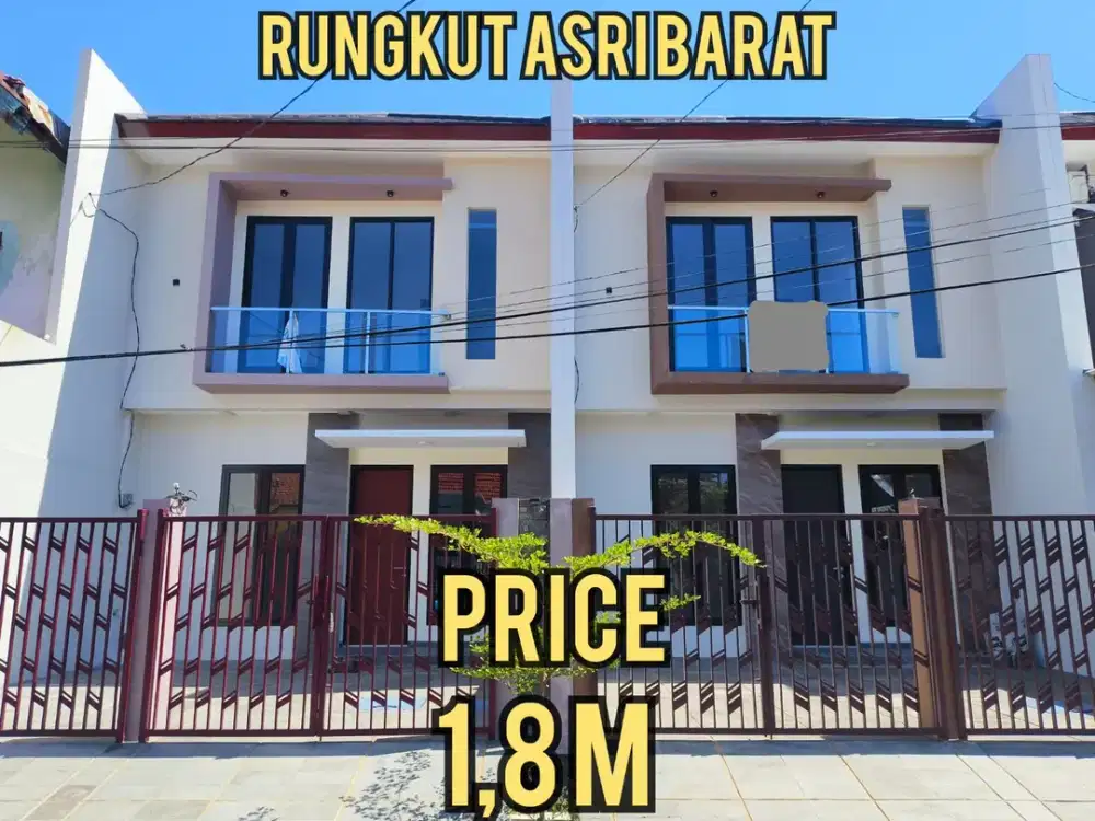 ‼️SISA 2 UNIT BARU GRESS‼️RUMAH RUNGKUT ASRI DEKAT MEDOKAN ASRI, MERR, SUPERINDO, UPN, TOL, BANDARA JUANDA