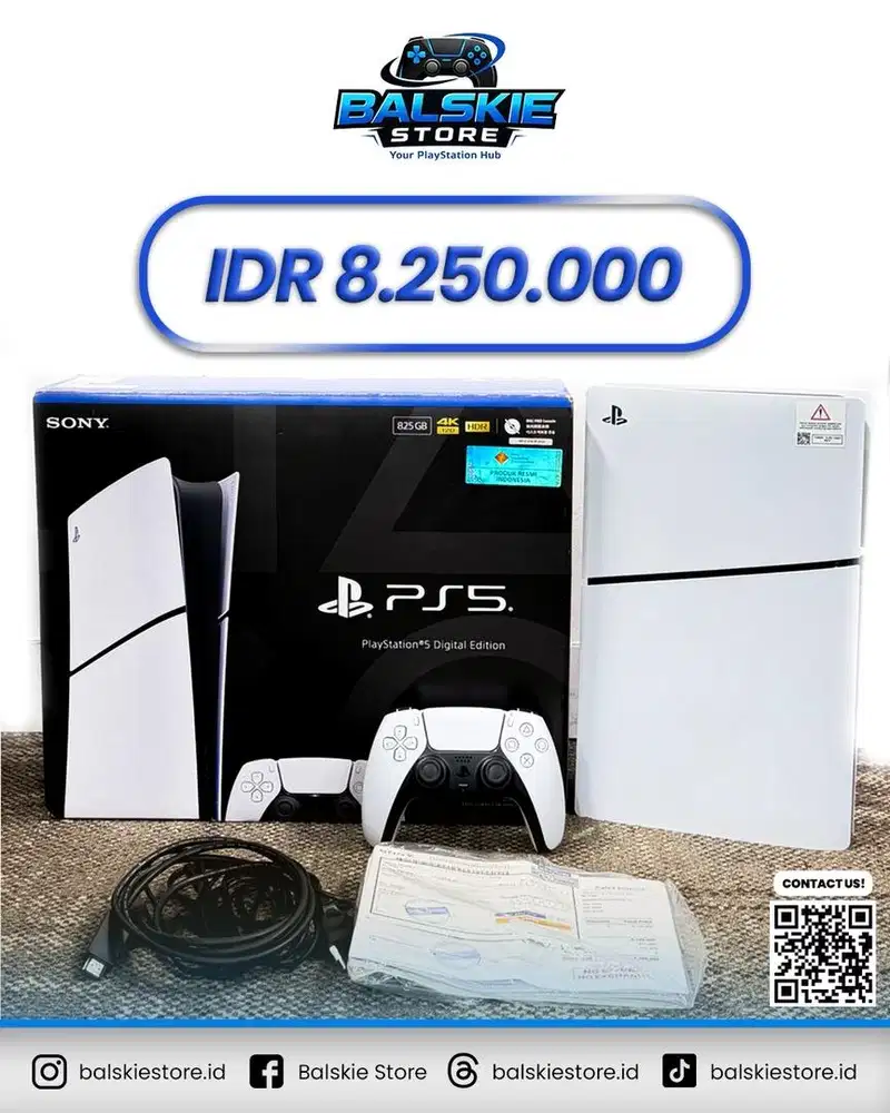 PS5 SLIM DIGITAL SERI TERBARU GARANSI RESMI SONY INDONESIA