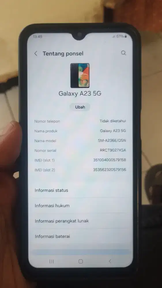 Samsung A23 5G 6/128 hitam