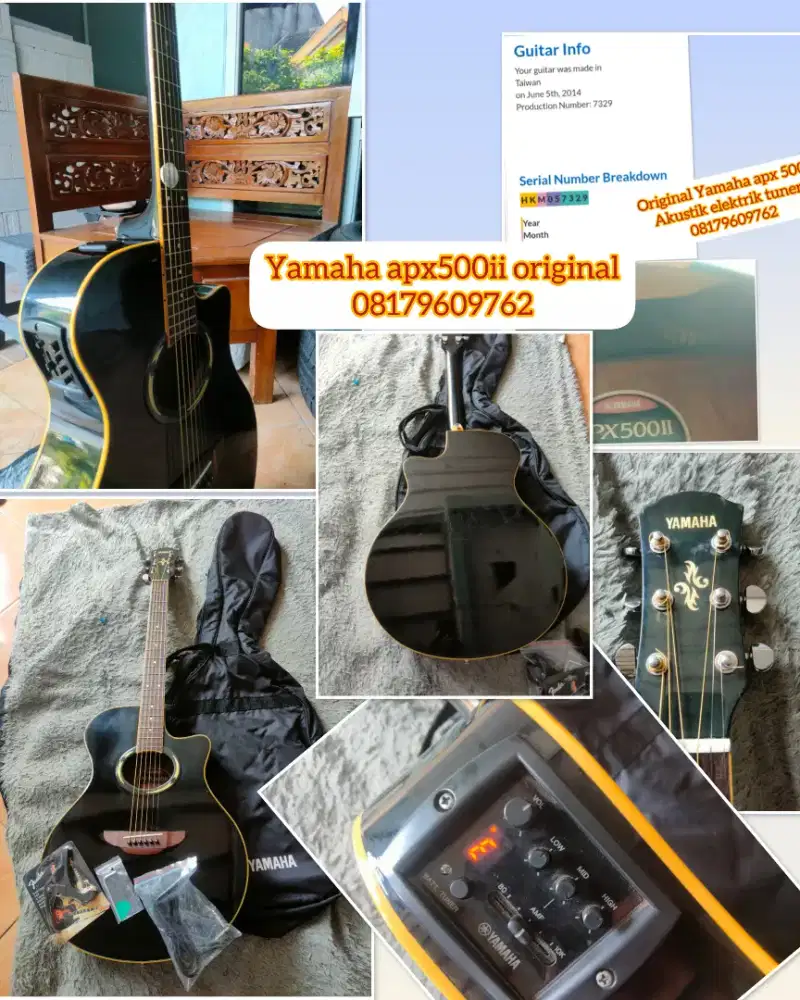 Original gitar Yamaha apx500ii lengkap tinggal pakai