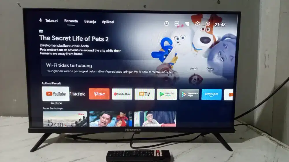 Tv led hisense Android 32inchi mulus