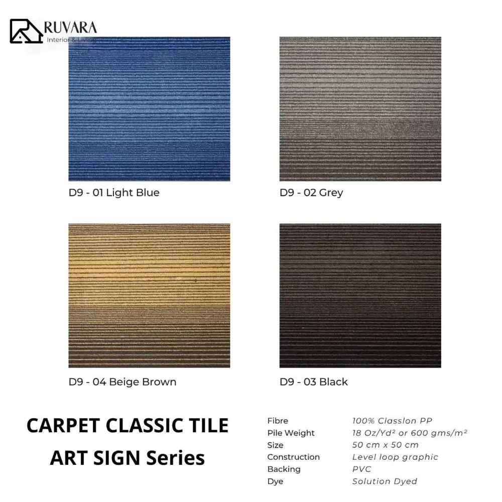 Karpet Tile Classic ART SIGN Series 50x50 cm | Carpet Tile PVC Premium