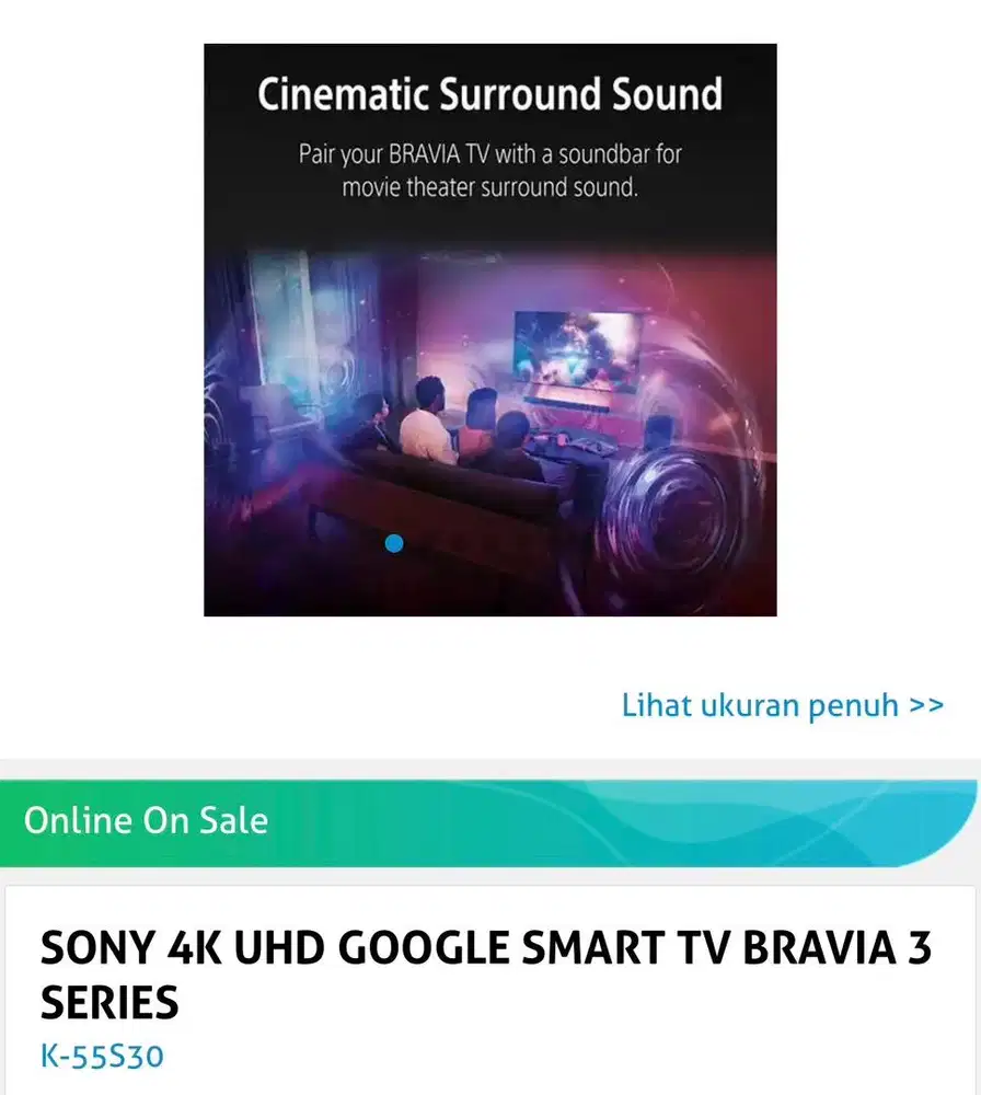 TV SONY 4K UHD GOOGLE SMART TV BRAVIA 3 SERIES