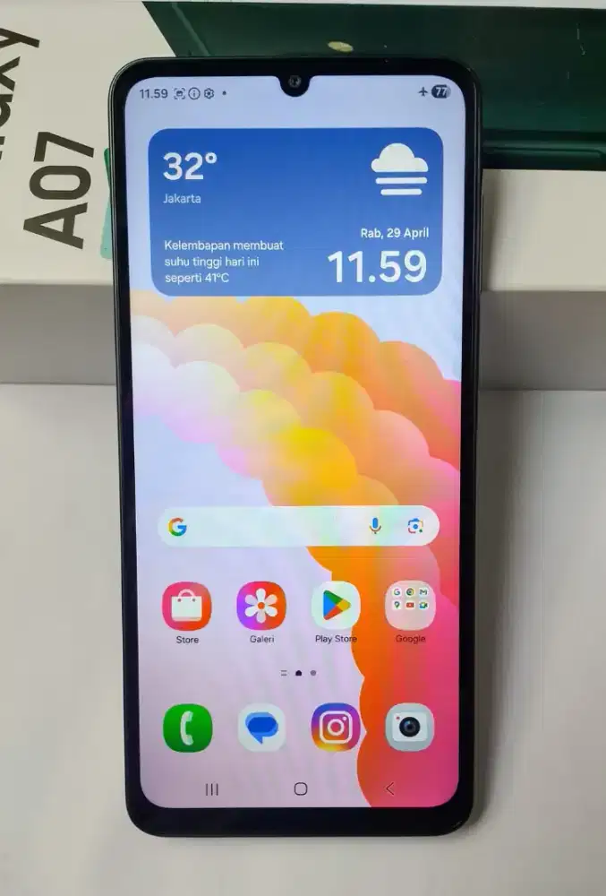 Samsung A07 Ram 4+4/64 Fullset pemakaian 3 bulan