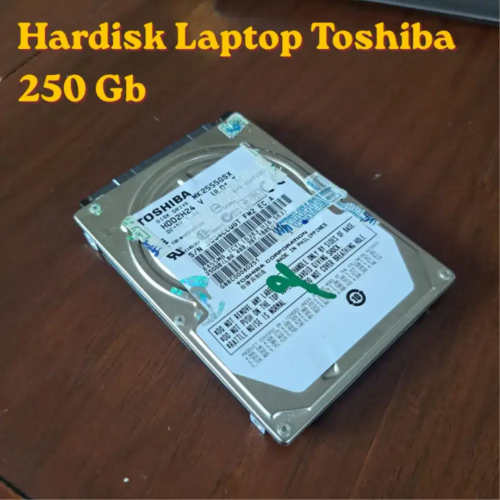 Hardisk 2.5 SATA, 250 Gb Merk Toshiba