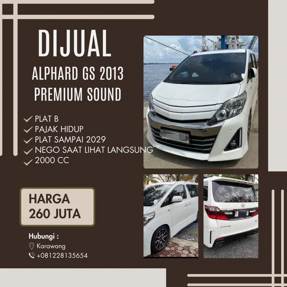 Dijual toyota Alphard GS 2013
