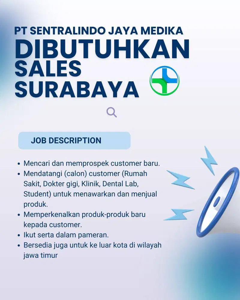 LOWONGAN KERJA - SALES MARKETING SURABAYA