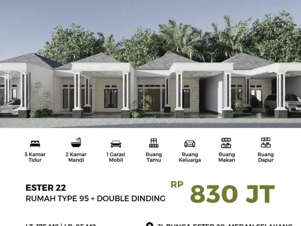 RUMAH READY UK 7X25 DEKAT KAMPUS USU