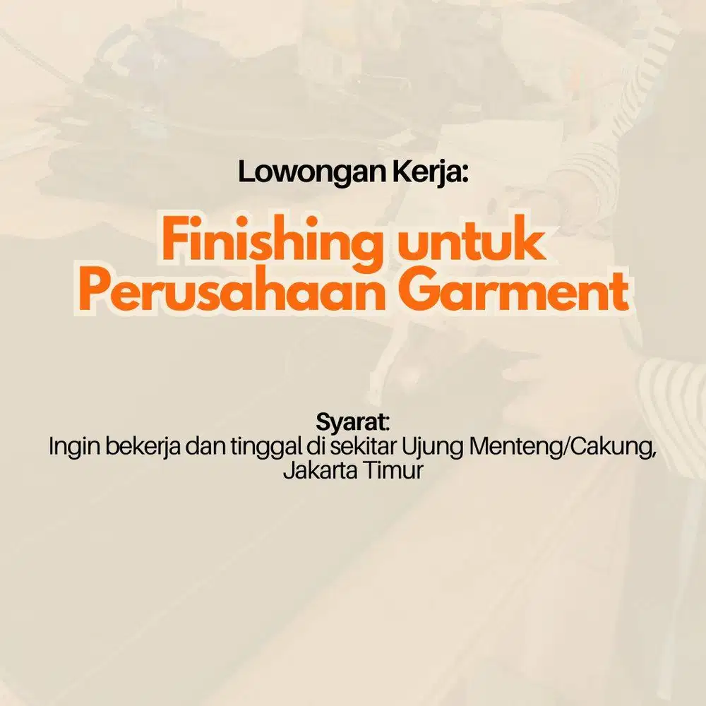 Loker Finishing Garment