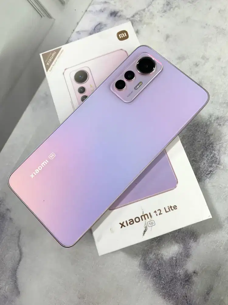 xiaomi mi 12 lite 5G 8/256 pink lengkap