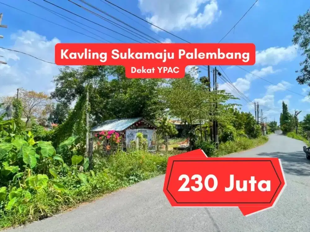 Jual Kavling Murah Sukamaju Palembang Dekat YPAC – 135 m² SHM Harga 230 Juta