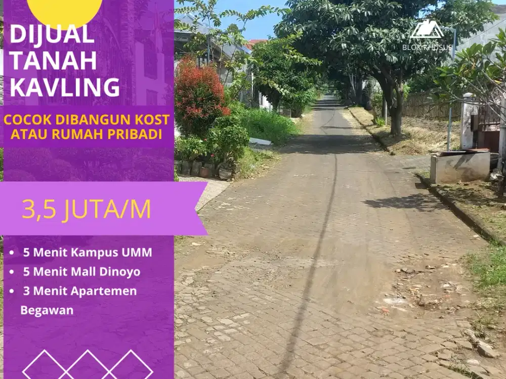 Jual Kavling Sertifikat Cocok Bangun Kos Kosan 5 Menit Kampus UMM Malang
