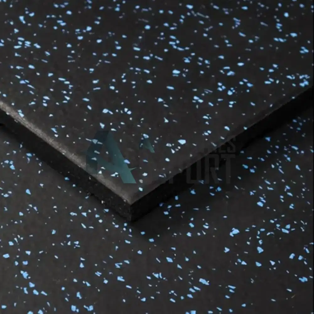 Gym matras Karpet puzzle alas fitness 1x 1m bintik biru tebal 15mm