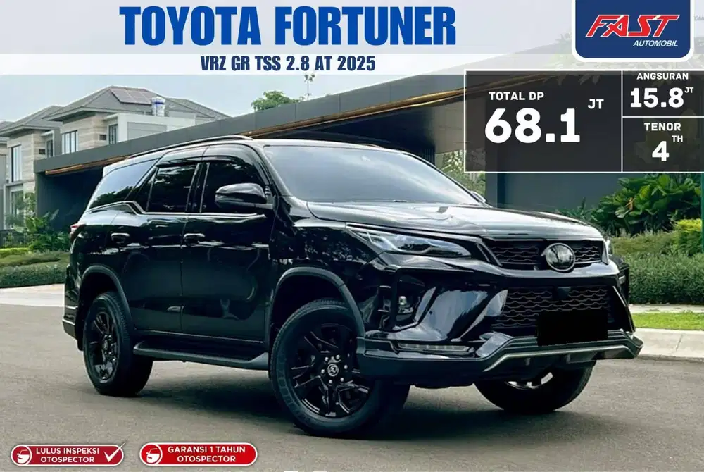 TOYOTA FORTUNER VRZ GR 2025 TSS 2.8 AT LOW KM.7RB & PAJAK PANJANG