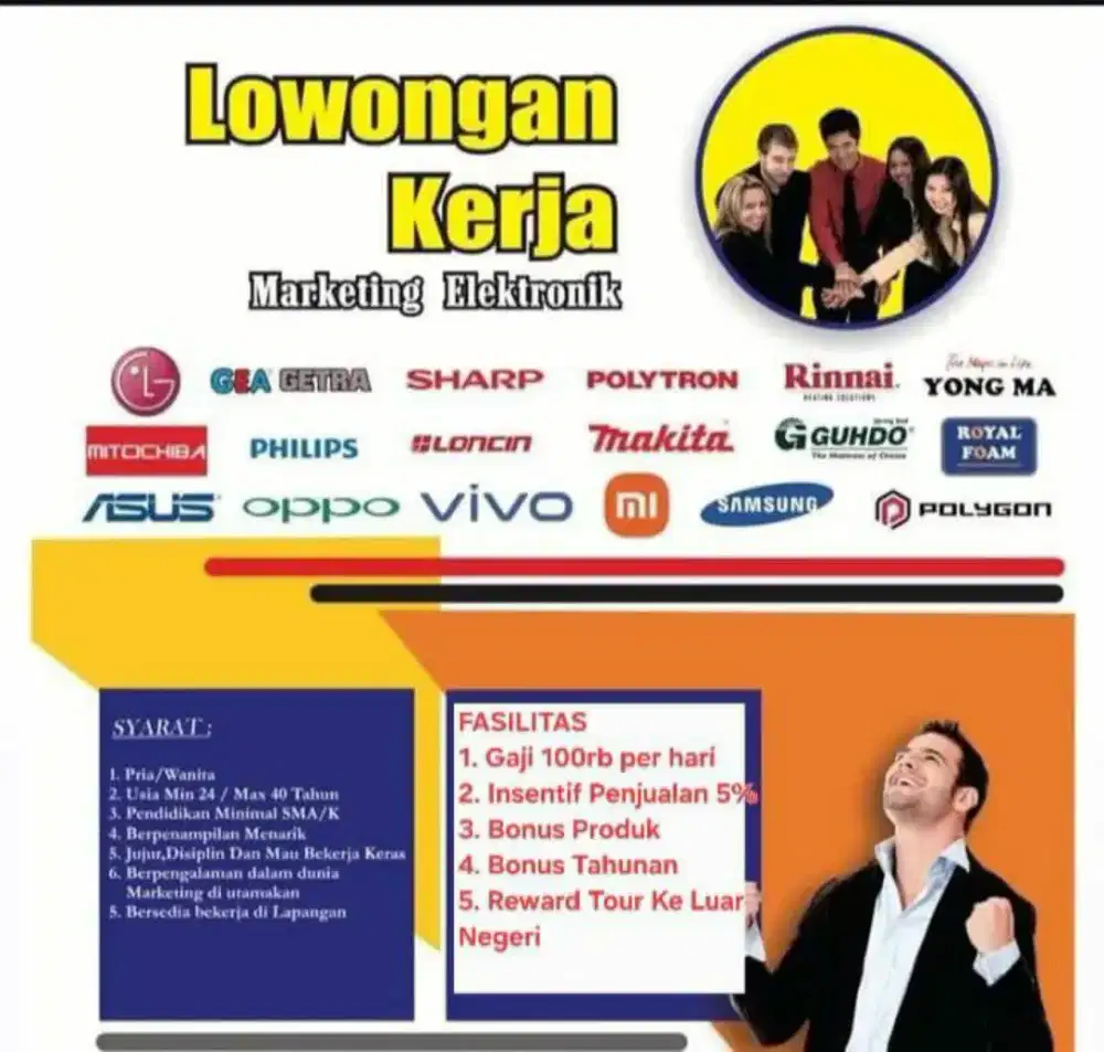 Dibuka loker untuk sales