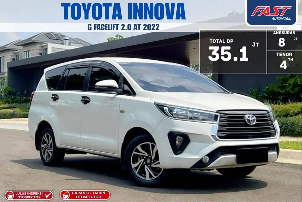 TOYOTA INNOVA G 2022 FACELIFT BENSIN 2.0 AT LOW KM.27RB PAJAK PANJANG