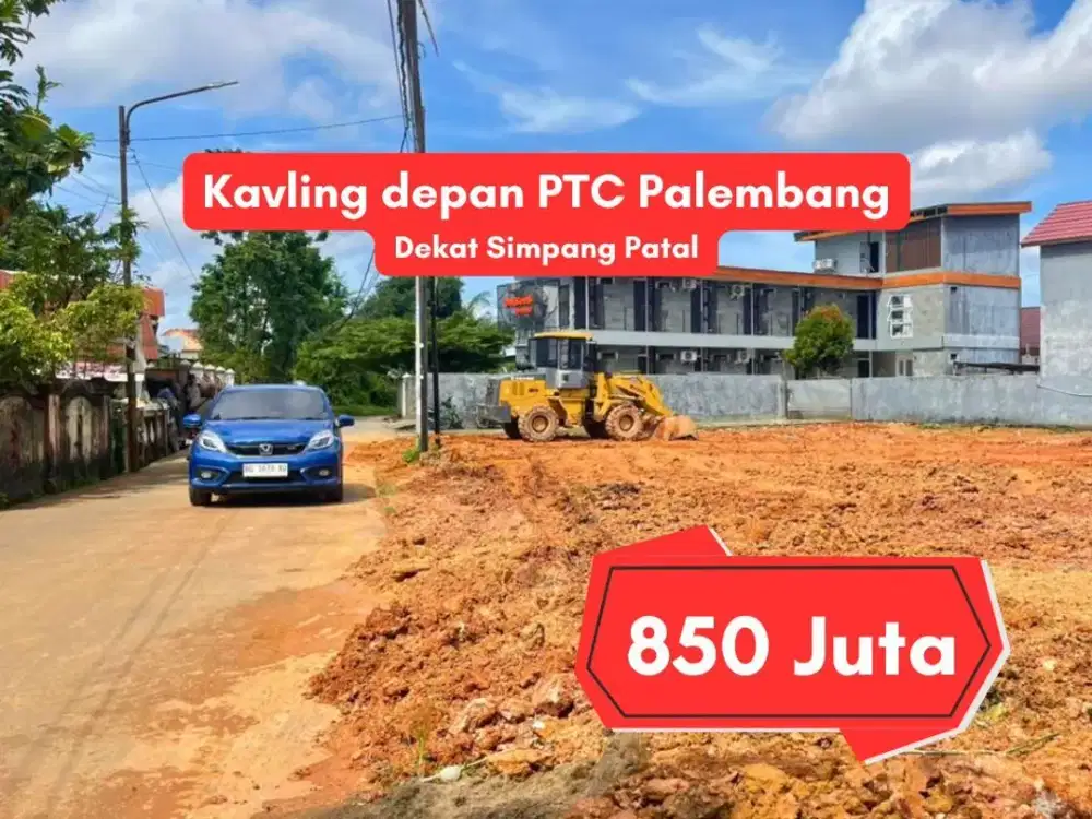 Jual Kavling Strategis R Sukamto Palembang Dekat PTC Mall – 212 m² SHM Harga 850 Juta