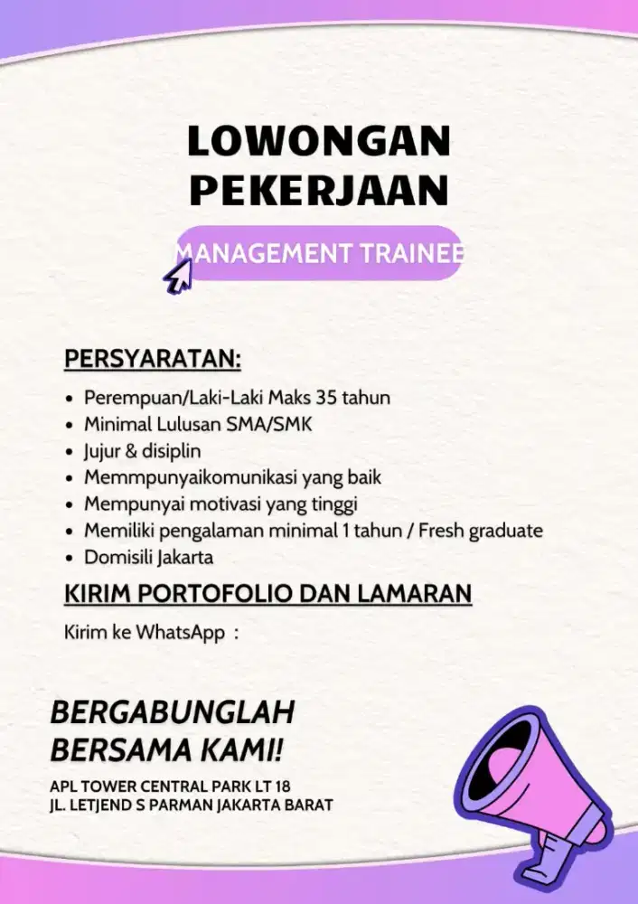 Lowongan kerja APL Tower