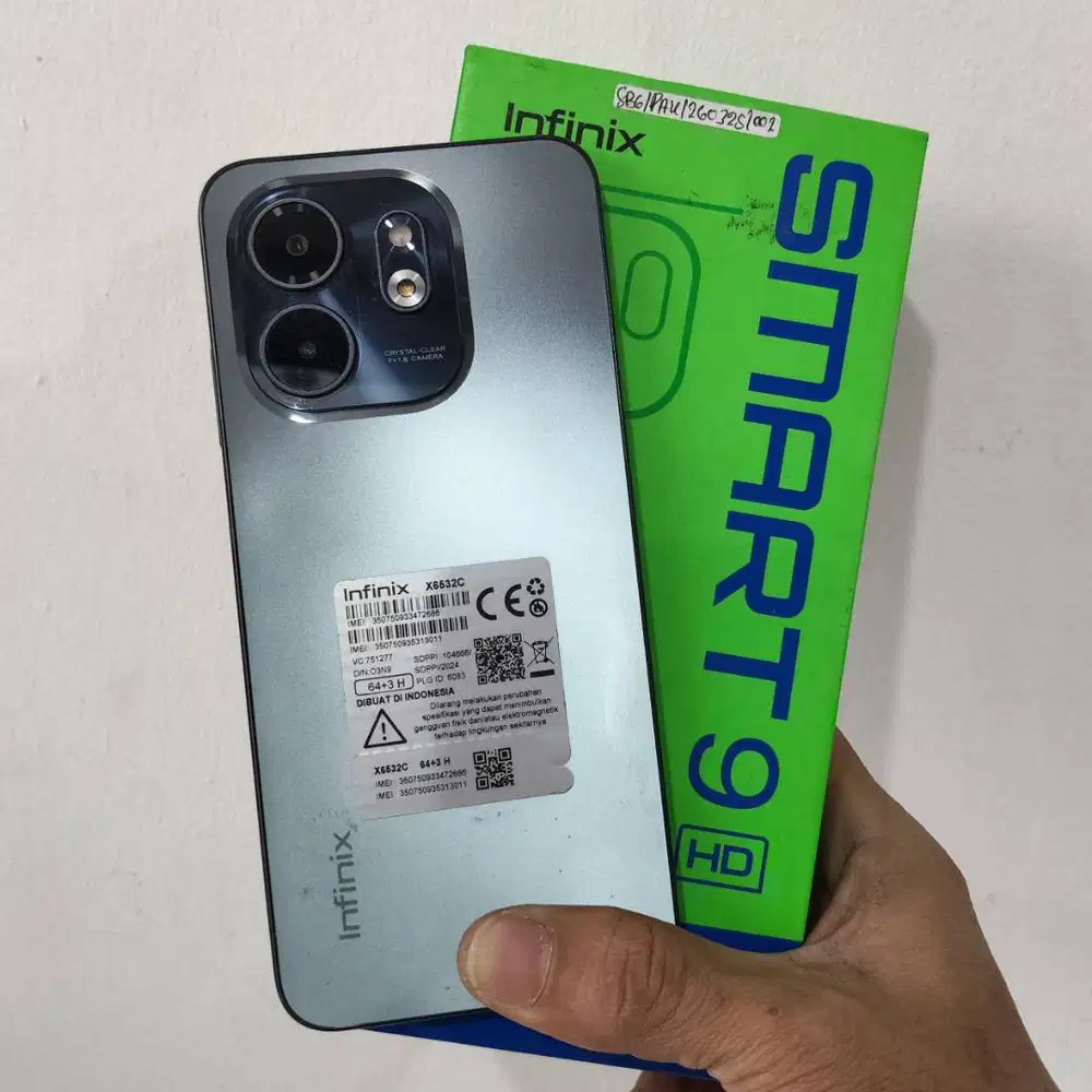 DIJUAL INFINIX SMART 9 HD 3/64GB FULLSET