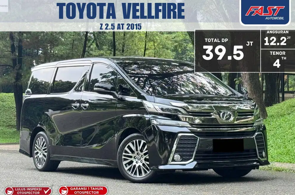 TOYOTA VELLFIRE Z 2015 2.5 AT SUNROOF CAPTAIN SEAT & PAJAK PANJANG