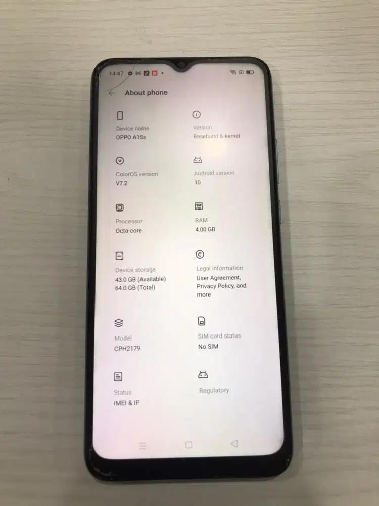 Jual Murah Oppo A15s Ram 4/64Gb