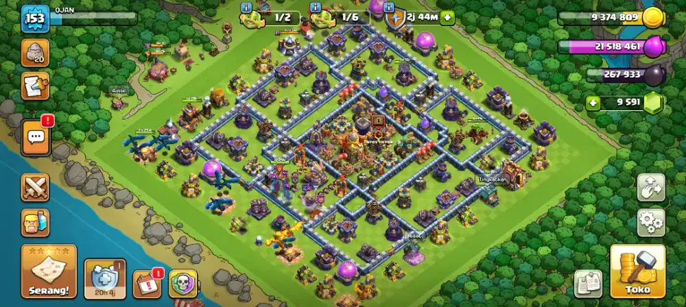Akun COC Town Hall 16 Aman 100% Main Sejak Tahun 2014