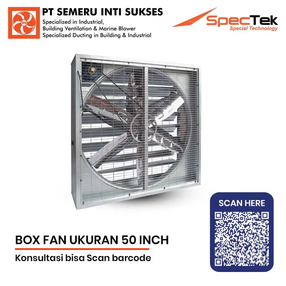 BOX FAN AXIAL LOW NOISE UKURAN 50 INCH