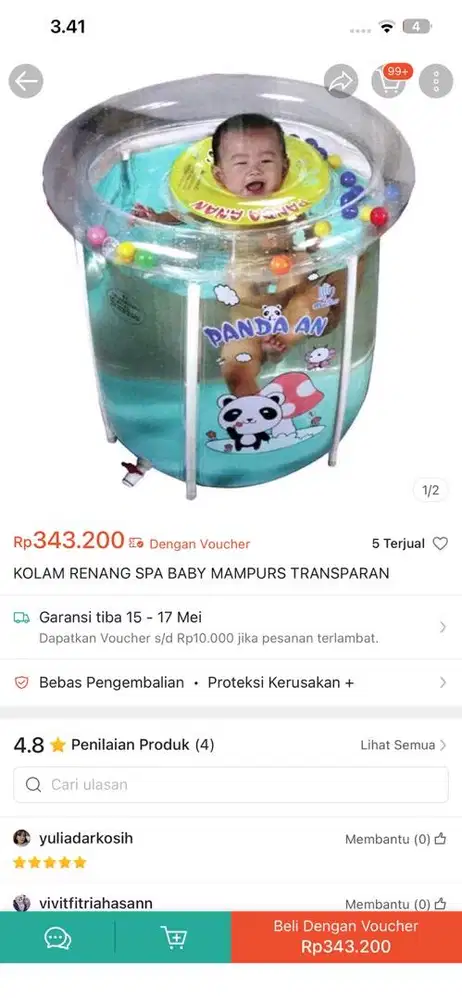 Kolam renang  bayi