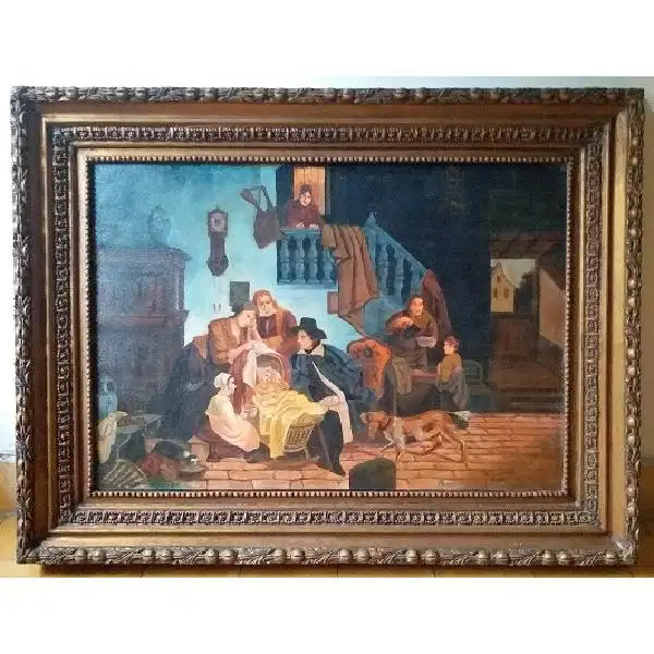 Lukisan antik original internatioal famaous Master of oil panting DE F