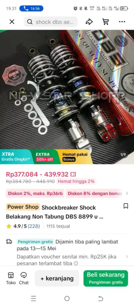 Jual cepat sokbeker belakang DBS