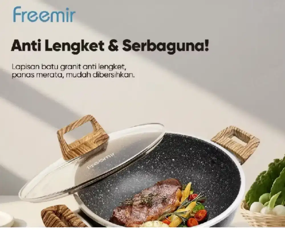 Wajan anti lengket panci granite freemir
